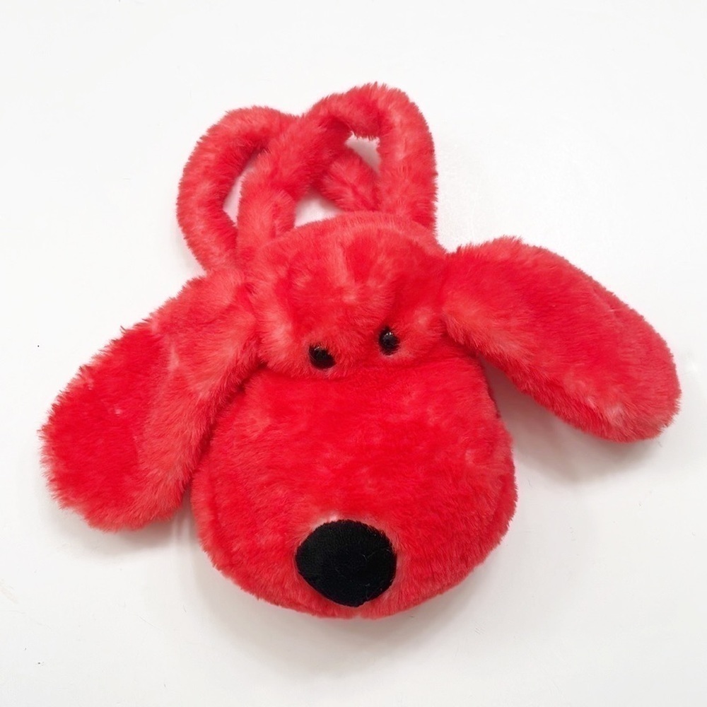 Plushies red dog zipper pouch mini purse